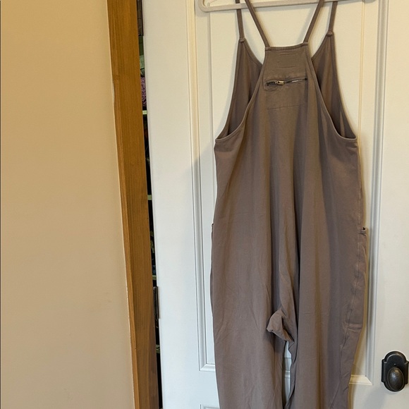 Free People Movement Hotshot Romper in Sand. - Picture 7 of 8